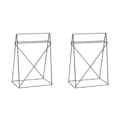 KARE Design Structure-Table Polar (Paire) Noir 31X49Cm