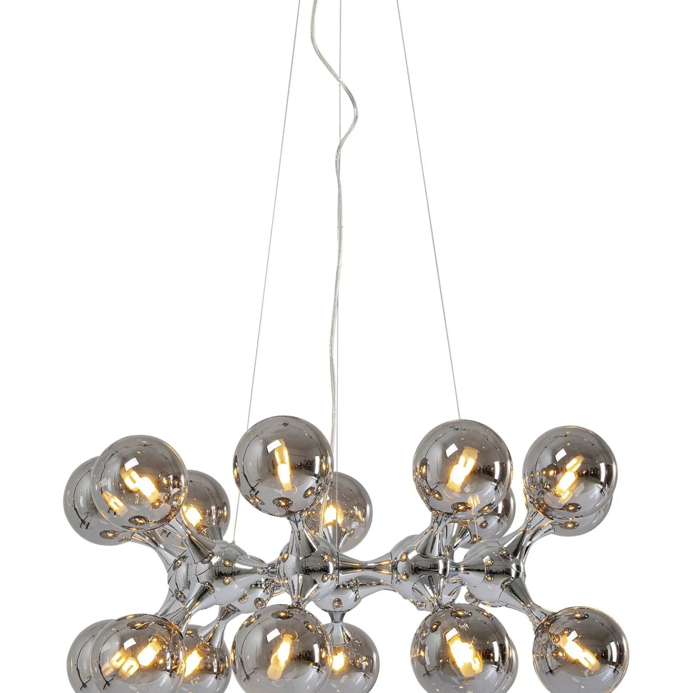 KARE Design Suspension Atomic Balls Argente O74Cm