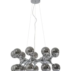 KARE Design Suspension Atomic Balls Argente O74Cm