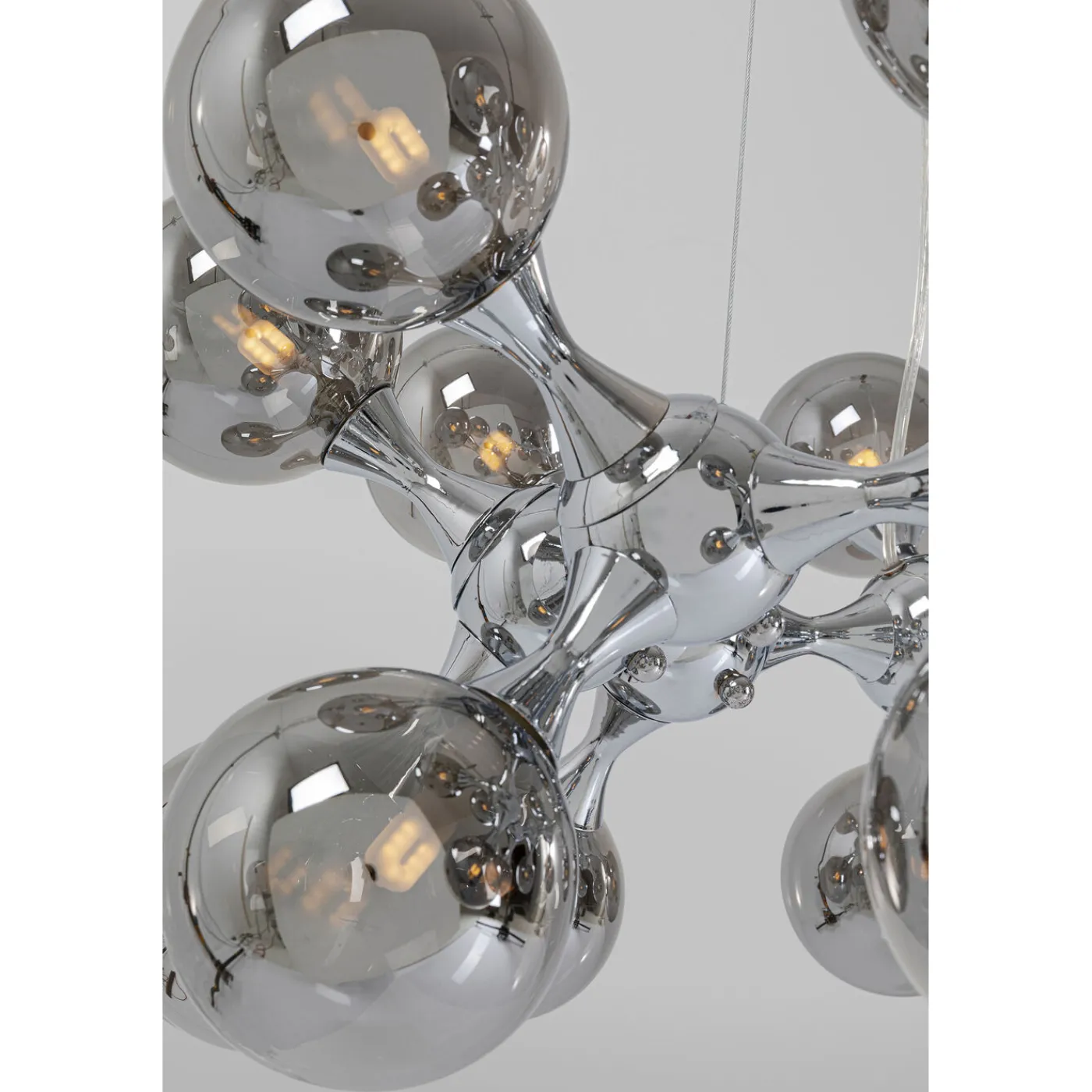 KARE Design Suspension Atomic Balls Argente O74Cm