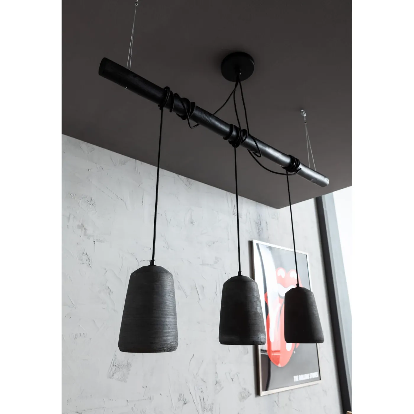 KARE Design Suspension Dining Concrete Noir Tre
