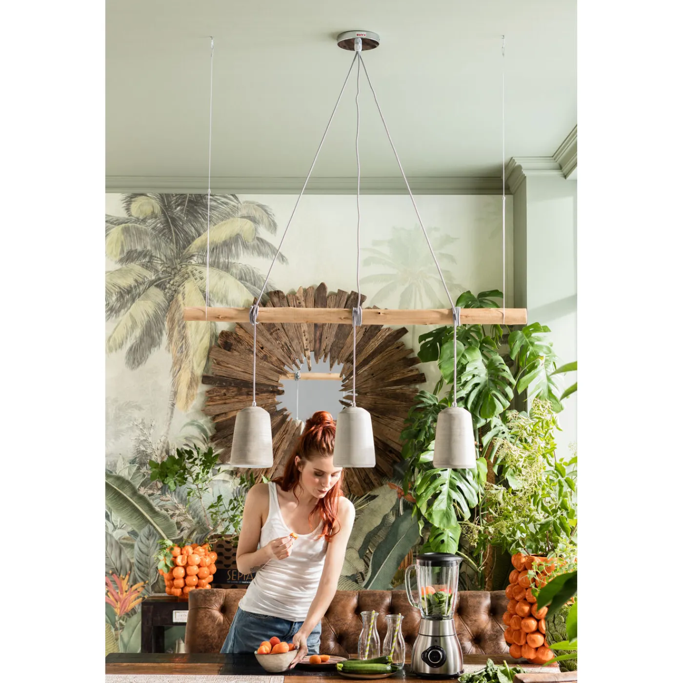 KARE Design Suspension Dining Concrete Tre 120Cm