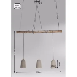 KARE Design Suspension Dining Concrete Tre 120Cm