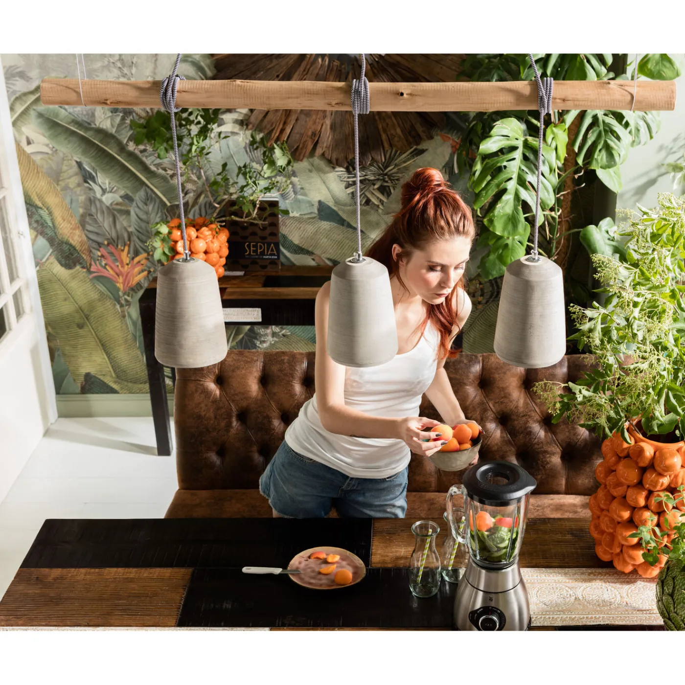 KARE Design Suspension Dining Concrete Tre 120Cm