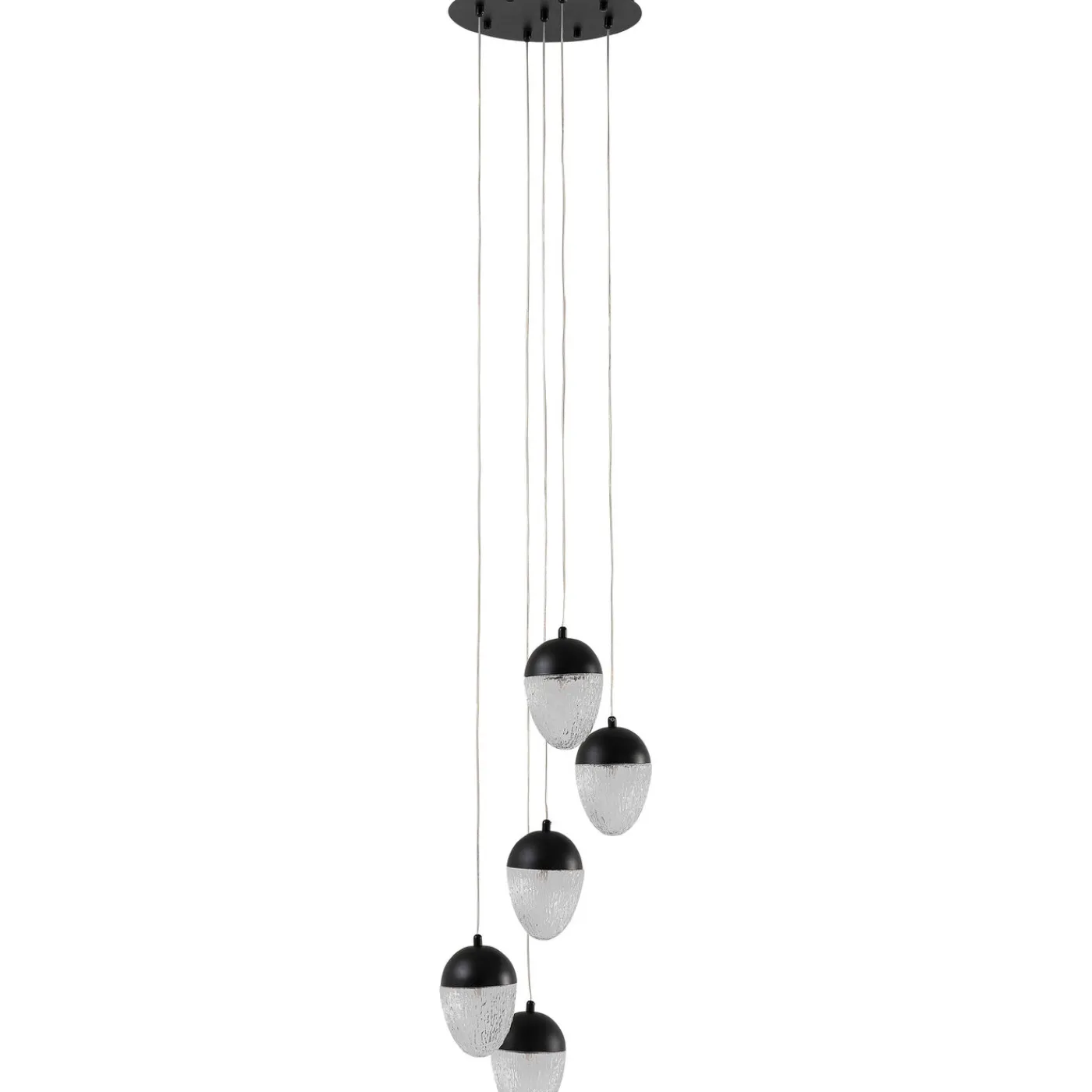 KARE Design Suspension Frozen 5 Noir Mat O35Cm