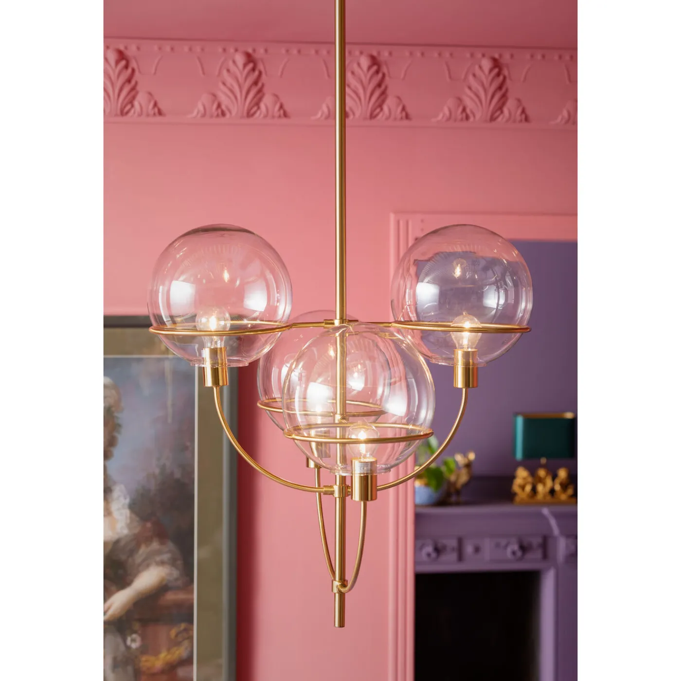 KARE Design Suspension Lantern Brass O68Cm