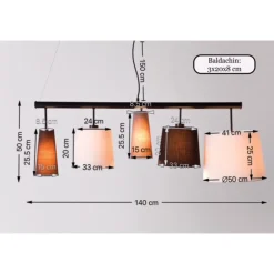 KARE Design Suspension Parecchi Noire 140Cm