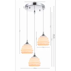 KARE Design Suspension Ruffle Blanc O 37Cm