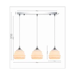 KARE Design Suspension Ruffle Dining Blanc