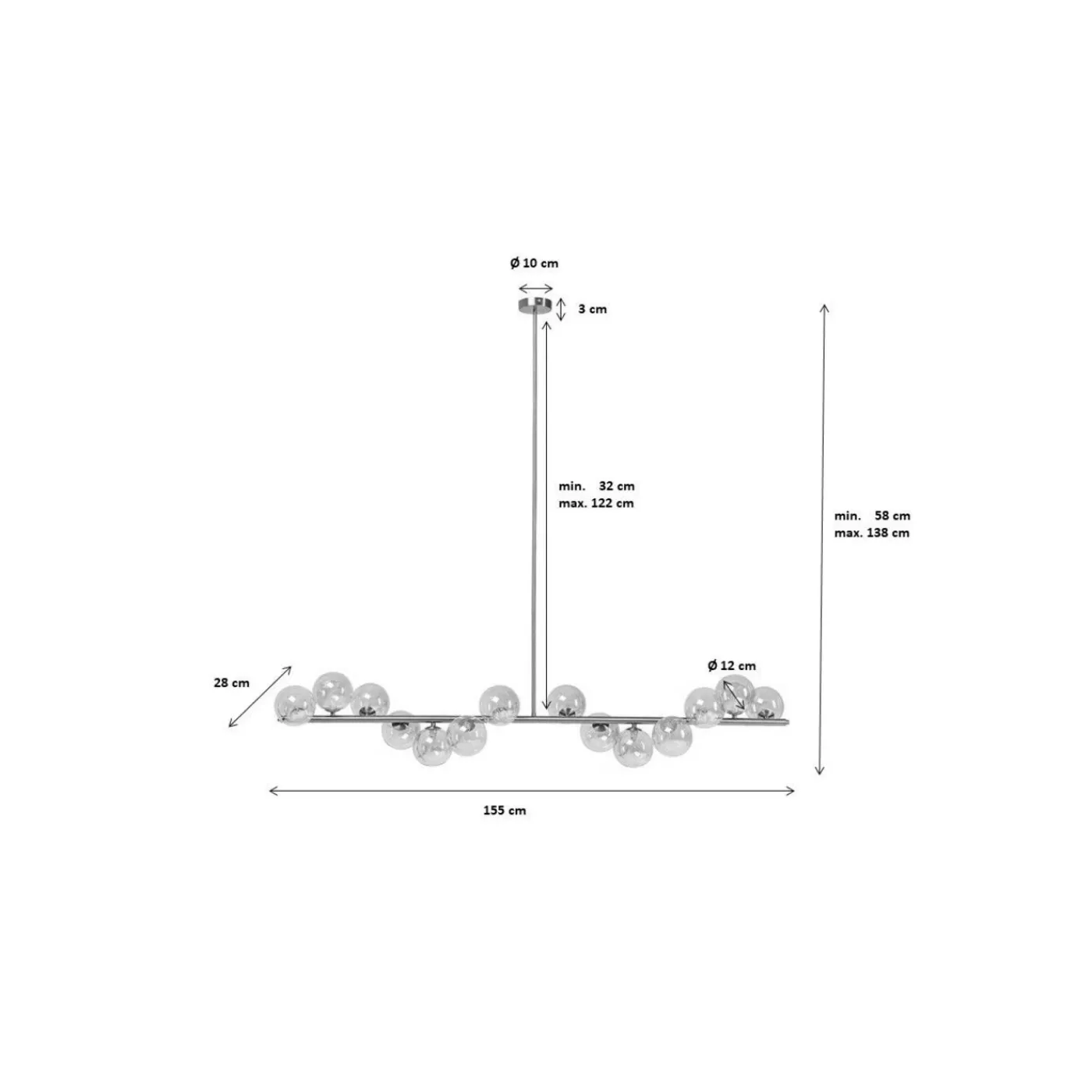 KARE Design Suspension Scala Balls Laiton 155Cm