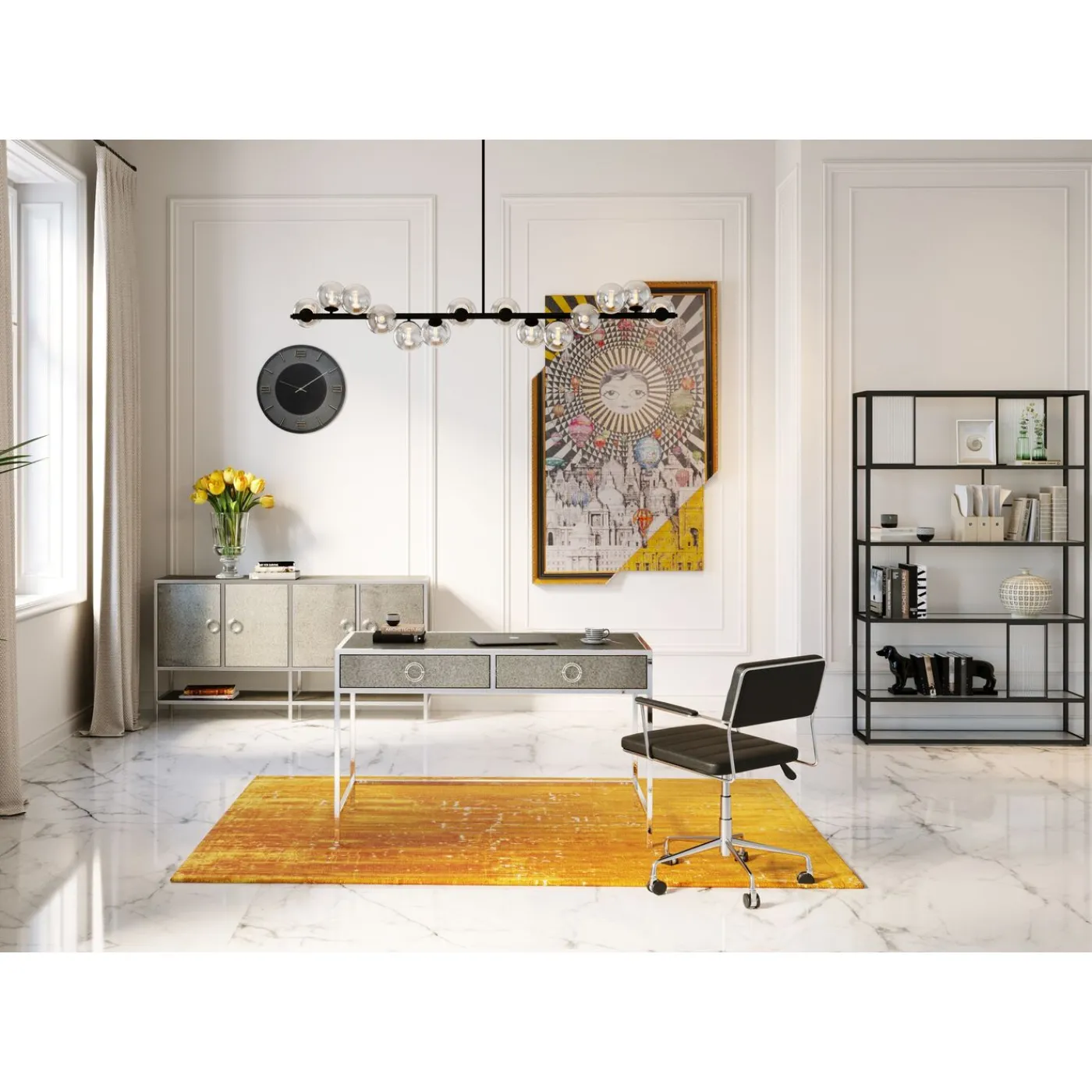 KARE Design Suspension Scala Balls Noir 155Cm