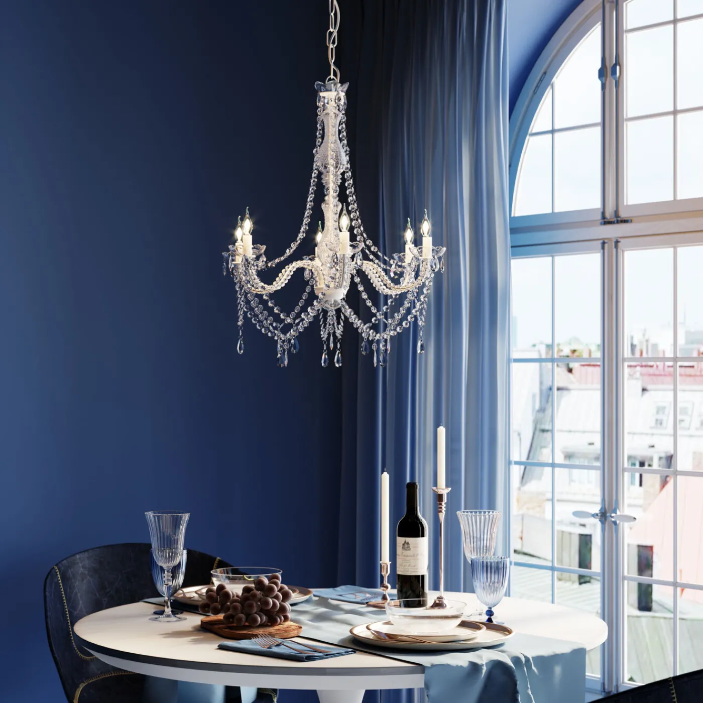 KARE Design Suspension Starlight 6 Branches Transparent