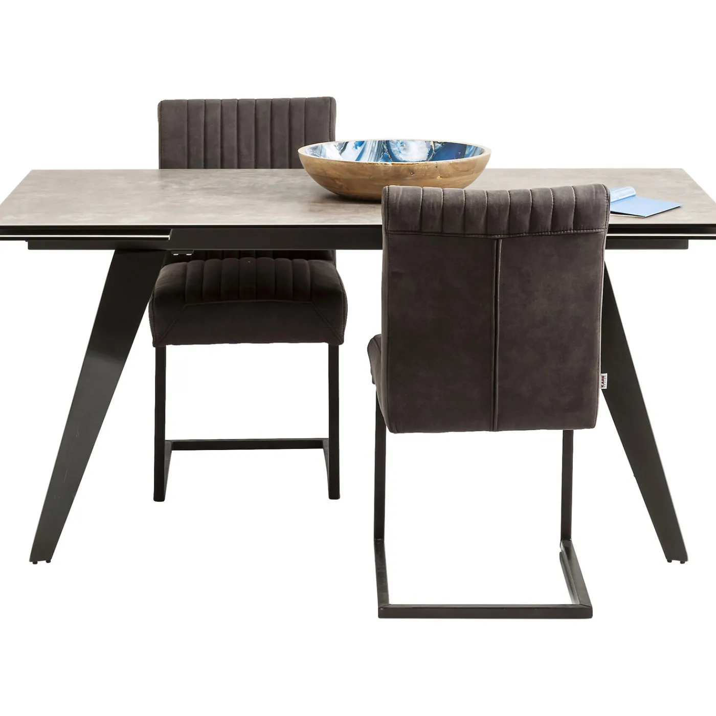 KARE Design Table A Rallonges Amsterdam Fonce 160/40+40)X90Cm