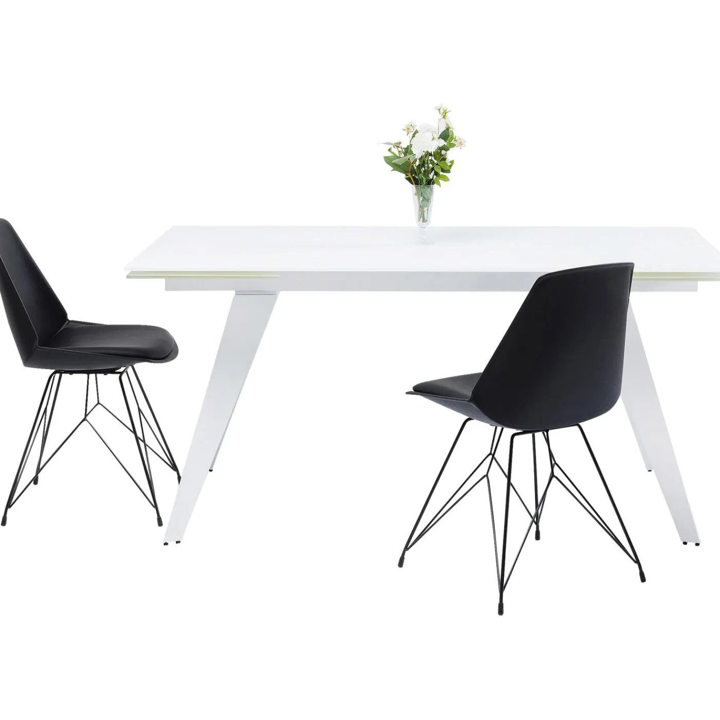 KARE Design Table A Rallonges Amsterdam Blanc 160(40X40)X90