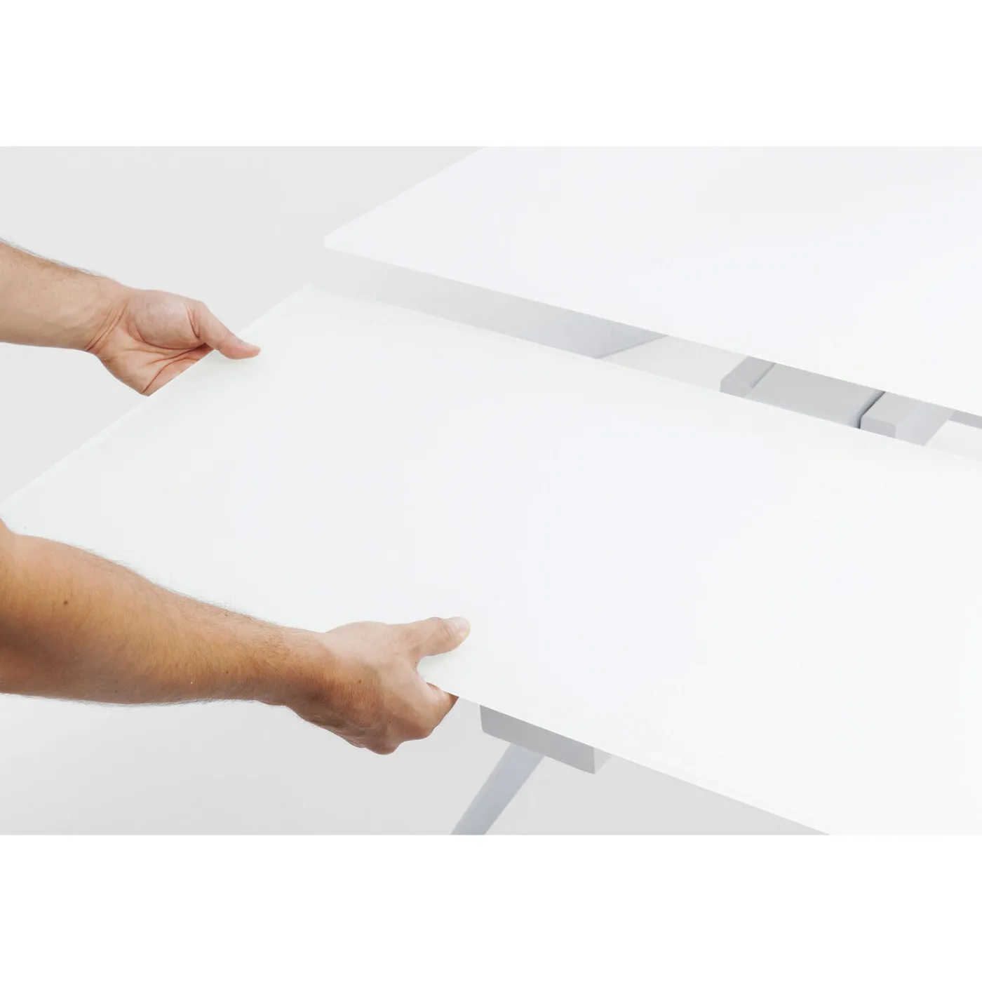 KARE Design Table A Rallonges Amsterdam Blanc 160(40X40)X90