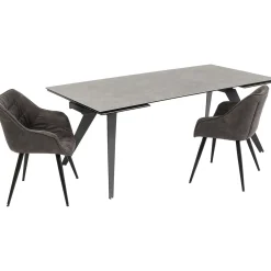 KARE Design Table A Rallonges Amsterdam Fonce 200/45+45)X100Cm