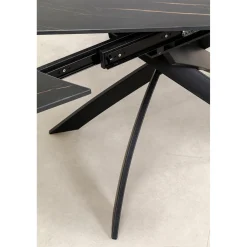 KARE Design Table A Rallonges Twist Noir 120(30+30)X90Cm