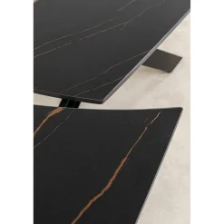 KARE Design Table A Rallonges Twist Noir 120(30+30)X90Cm