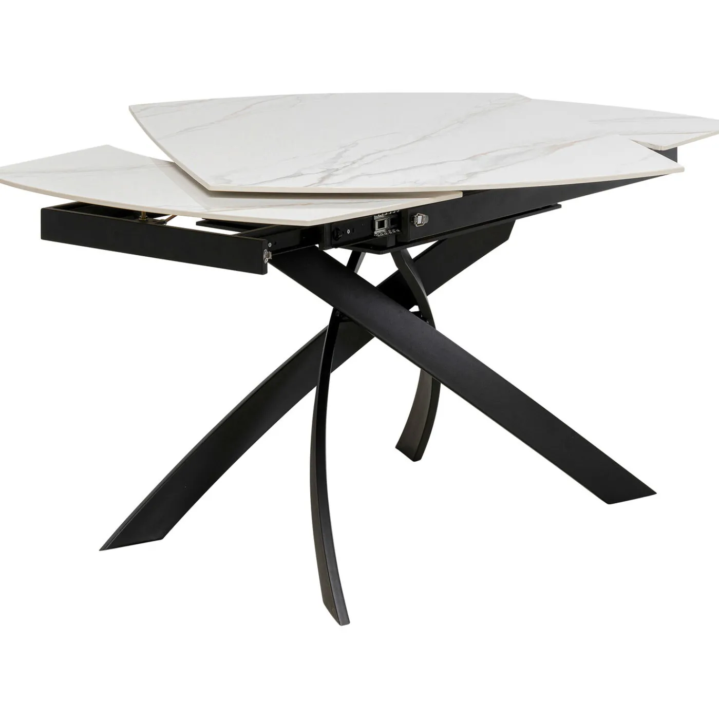KARE Design Table A Rallonges Twist Onyx 120(30+30)X90Cm