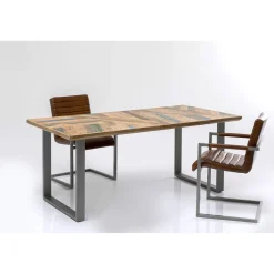 KARE Design Table Abstract Acier Brut 180X90