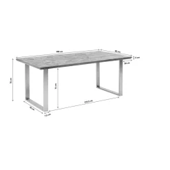 KARE Design Table Abstract Laiton 180X90Cm