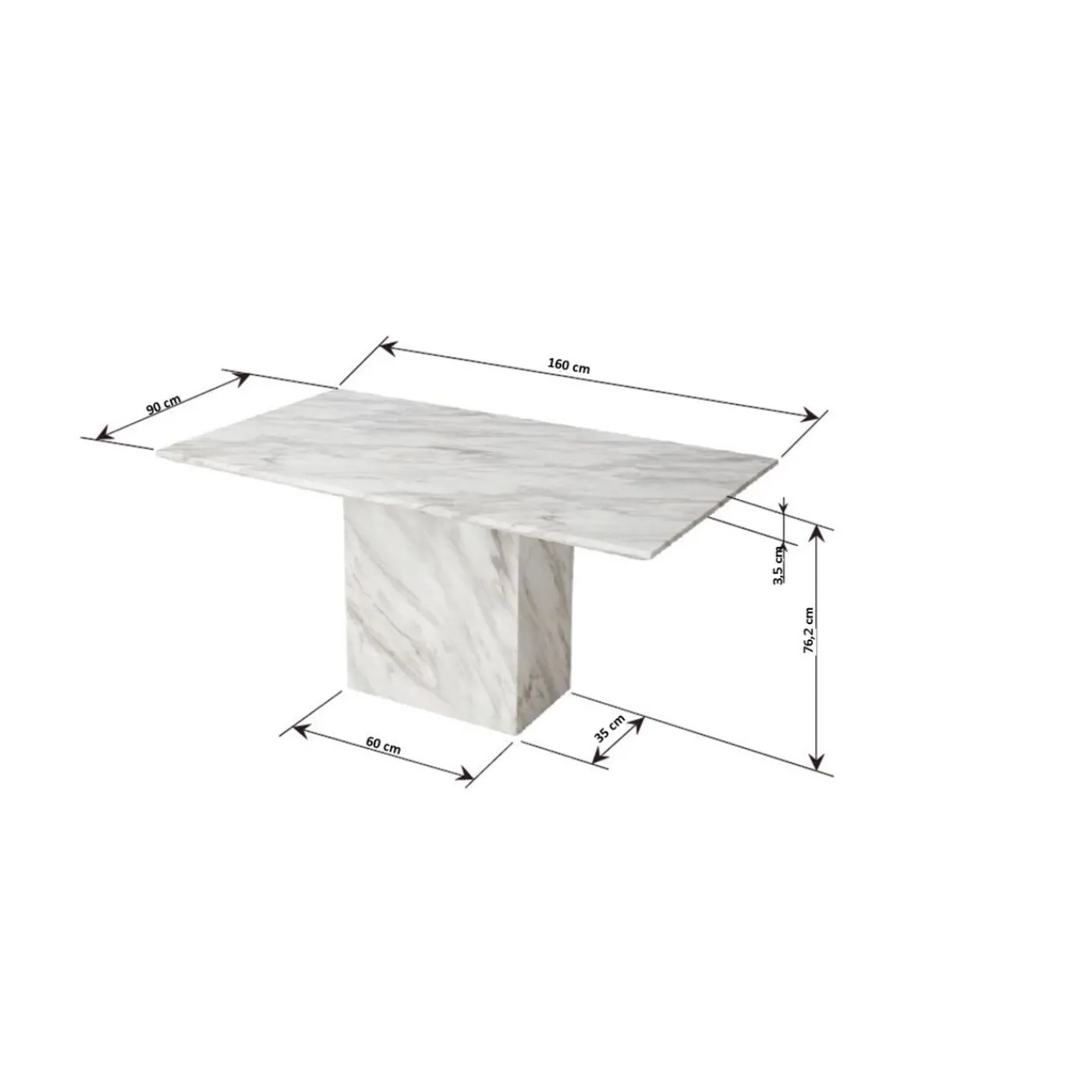 KARE Design Table Artistico Marble 160X90