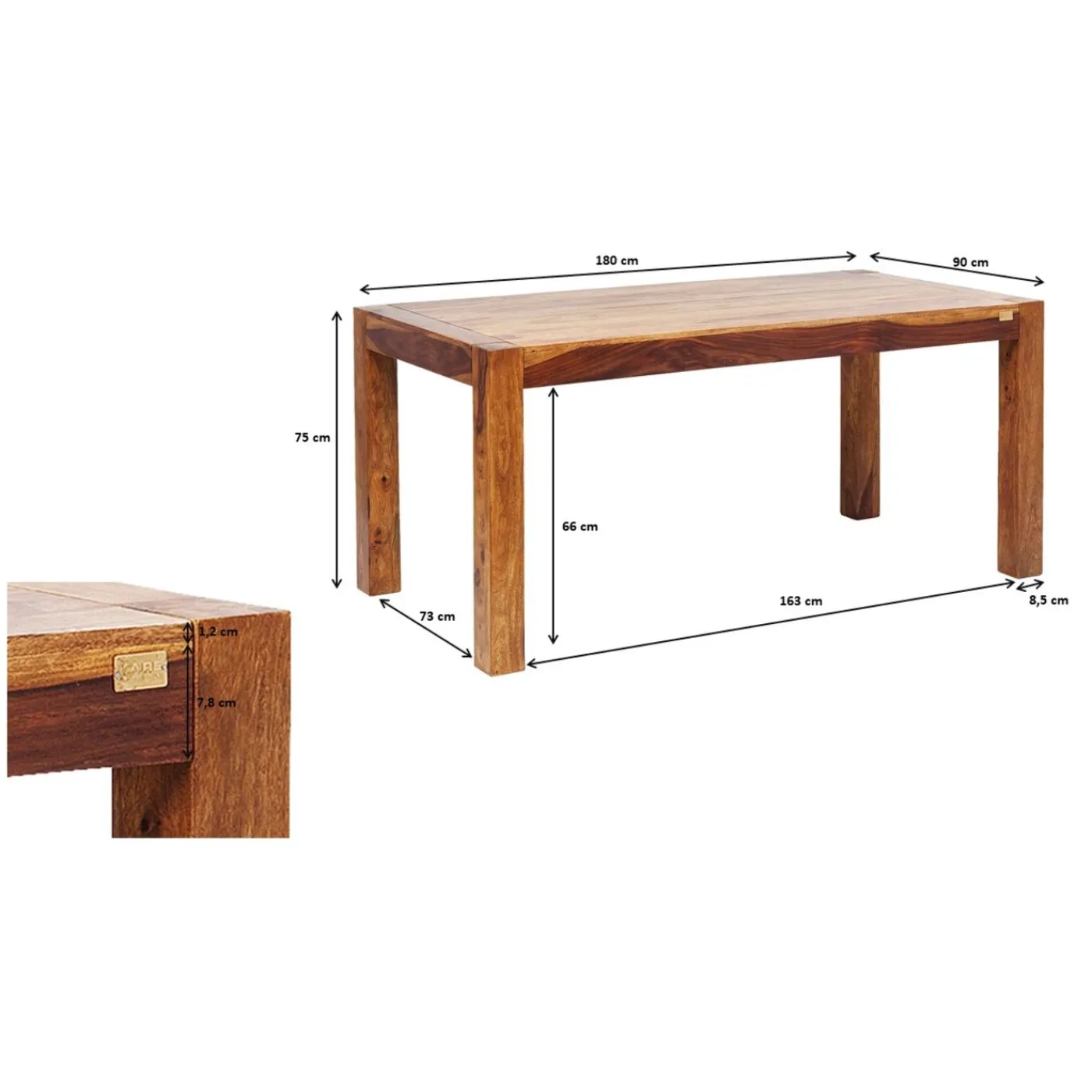 KARE Design Table Authentico 180X90Cm