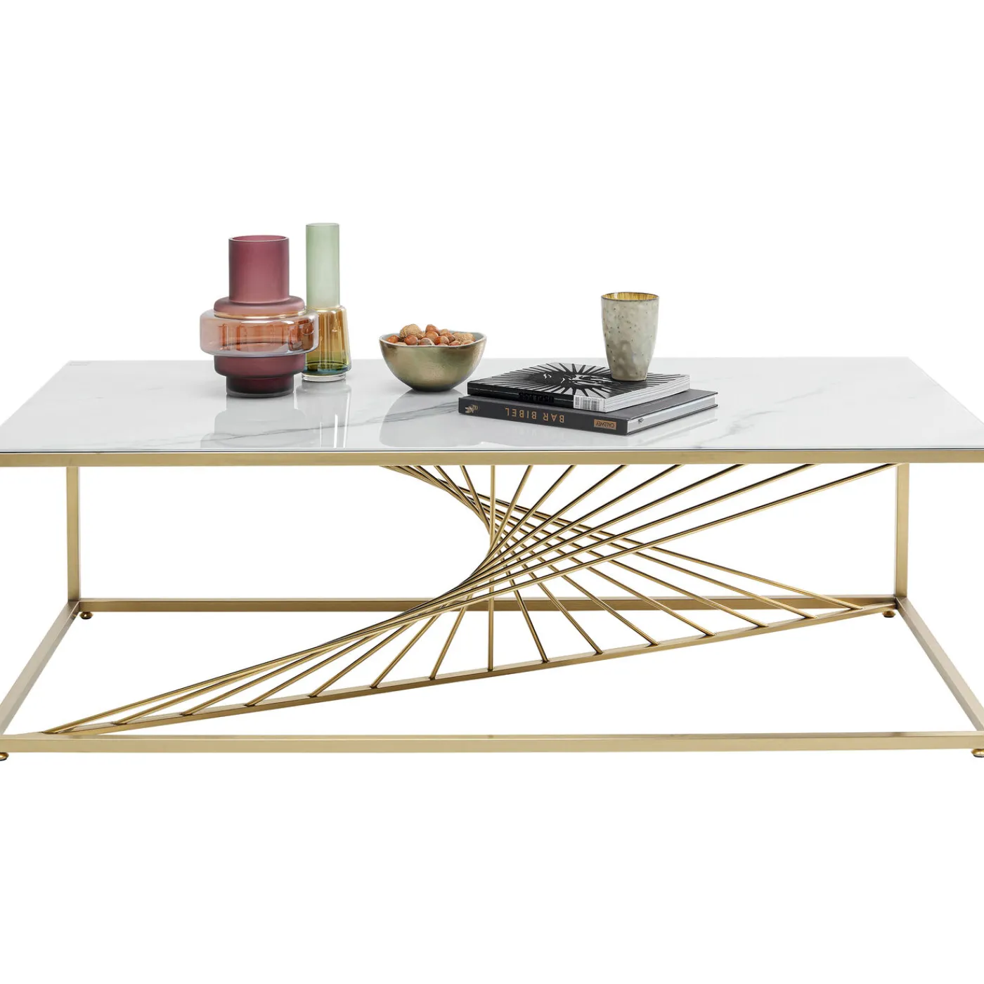 KARE Design Table Basse Art Marble Verre 140X70Cm