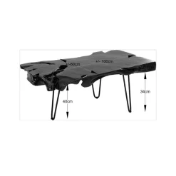KARE Design Table Basse Aspen Noir 100X40