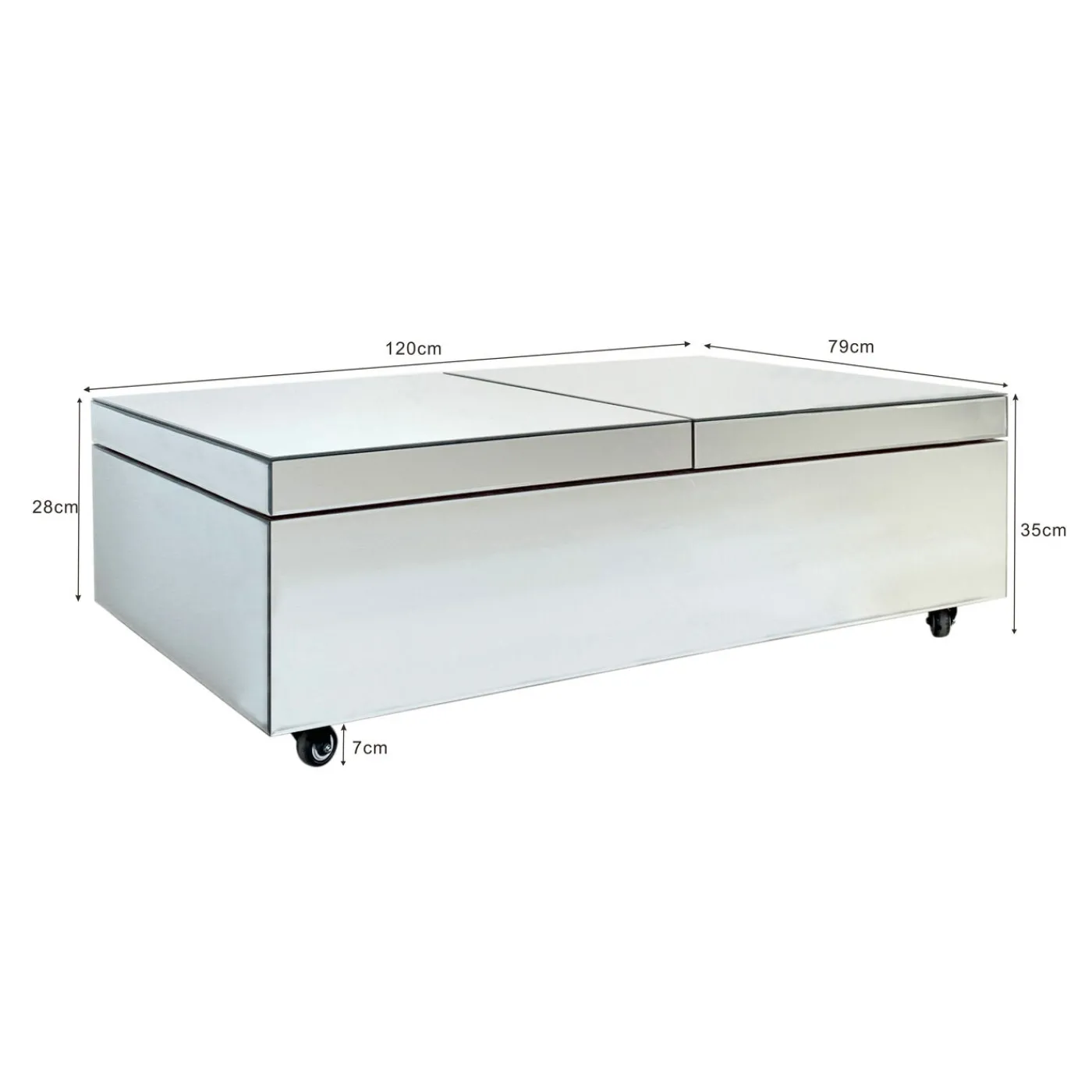 KARE Design Table Basse Bar Luxury 120X75Cm