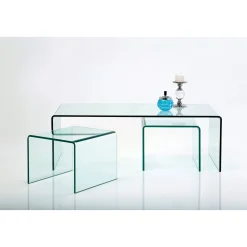 KARE Design Table Basse Clear Club (Set De 3)