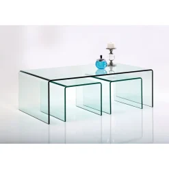 KARE Design Table Basse Clear Club (Set De 3)