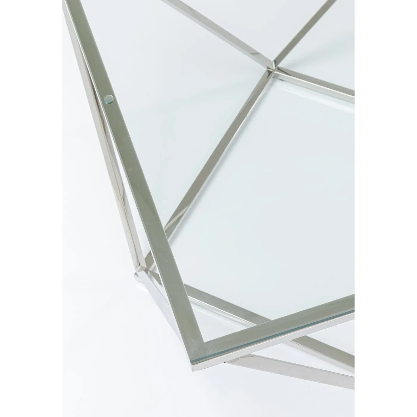 KARE Design Table Basse Cristallo Argente 80X80Cm