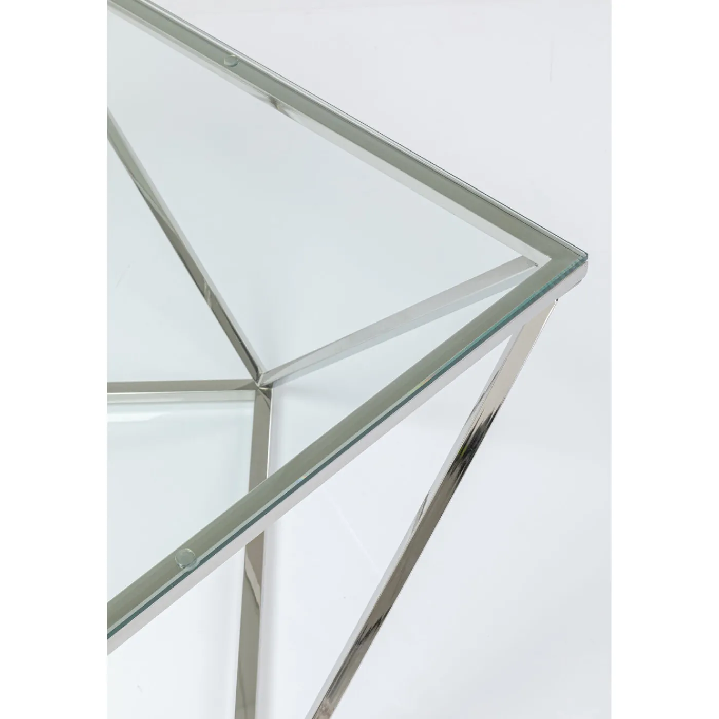 KARE Design Table Basse Cristallo Argente 80X80Cm
