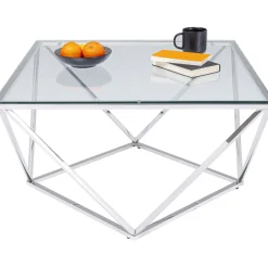 KARE Design Table Basse Cristallo Argente 80X80Cm