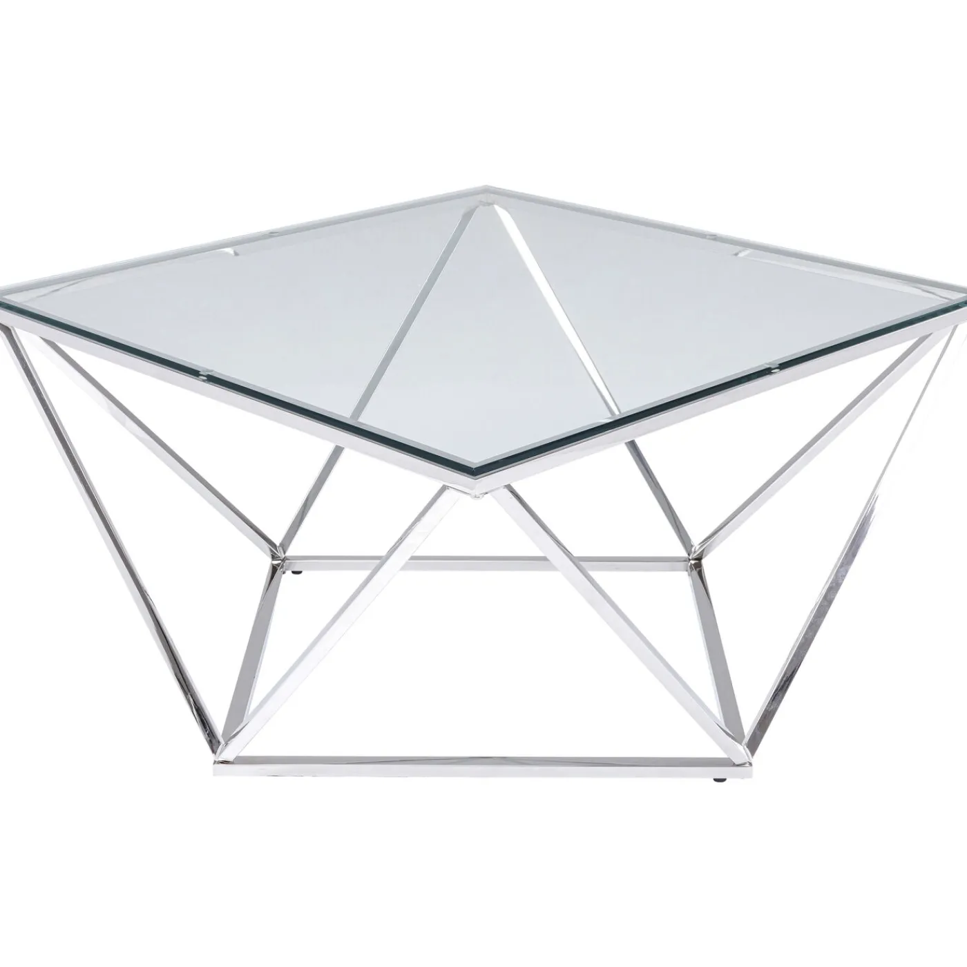 KARE Design Table Basse Cristallo Argente 80X80Cm