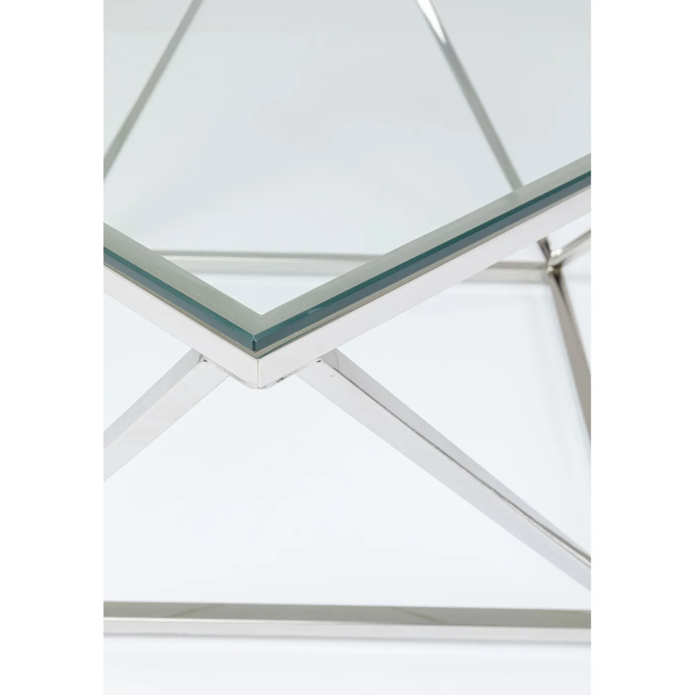 KARE Design Table Basse Cristallo Argente 80X80Cm