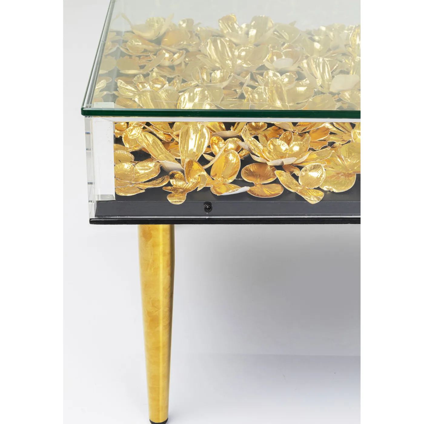 KARE Design Table Basse Gold Flowers 120X60