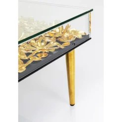 KARE Design Table Basse Gold Flowers 120X60