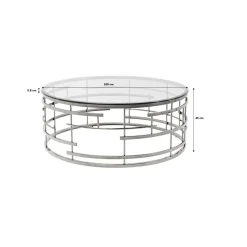 KARE Design Table Basse Jupiter Argente O100Cm