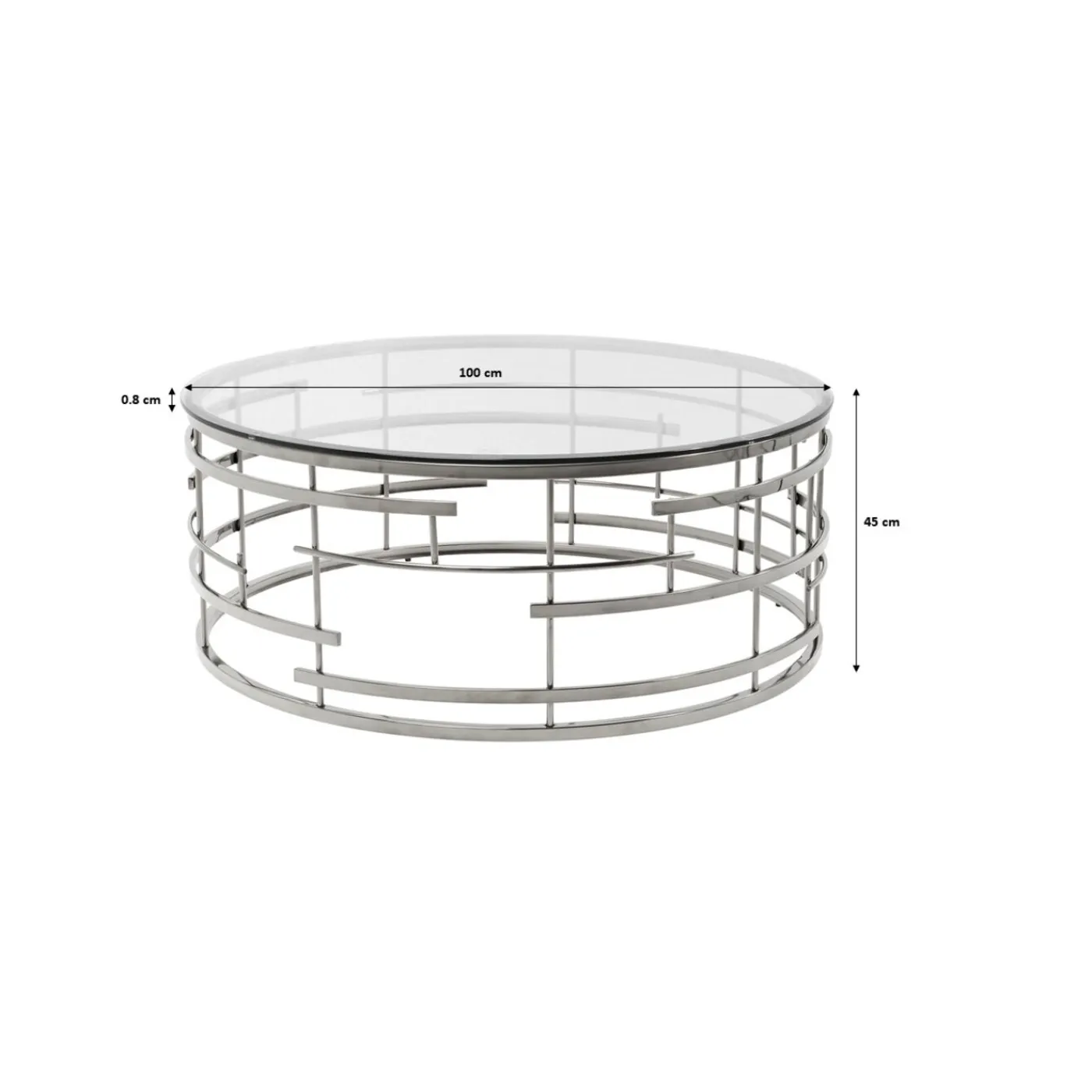 KARE Design Table Basse Jupiter Argente O100Cm