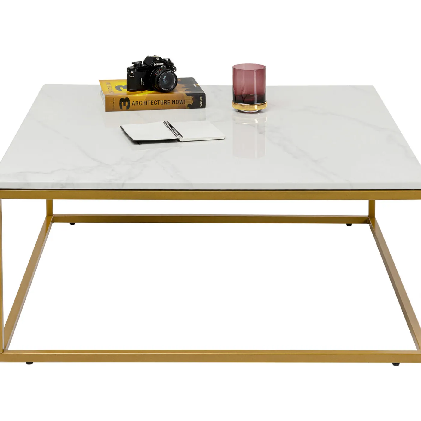 KARE Design Table Basse Key West Dore 90X90Cm