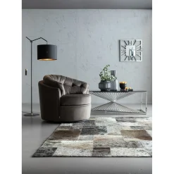 KARE Design Table Basse Laser Argente-Verre Clair 120X60Cm