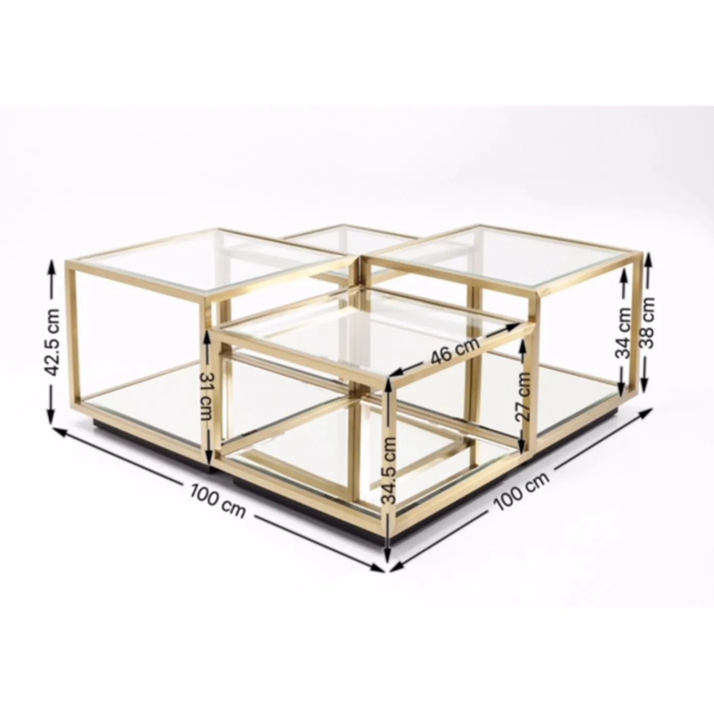 KARE Design Table Basse Luigi Dore (Jeu De 4)