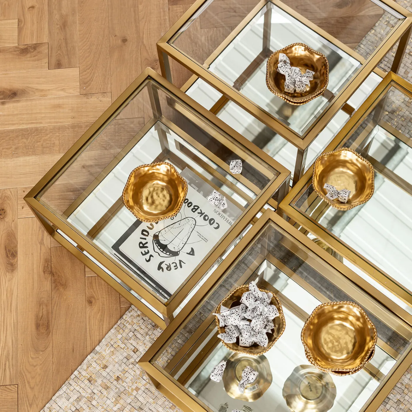 KARE Design Table Basse Luigi Dore (Jeu De 4)