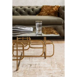 KARE Design Table Basse Meander Dore 140X80