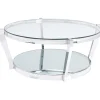 KARE Design Table Basse Monocolo Argente O90Cm