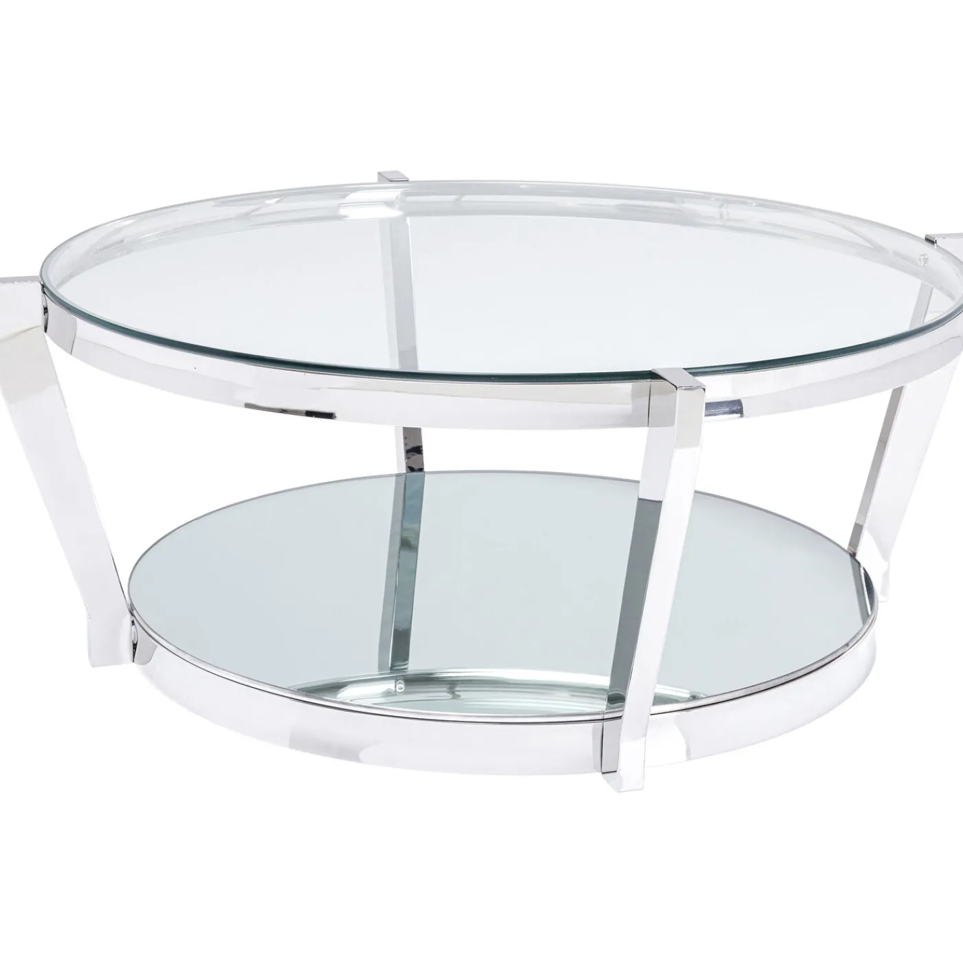 KARE Design Table Basse Monocolo Argente O90Cm