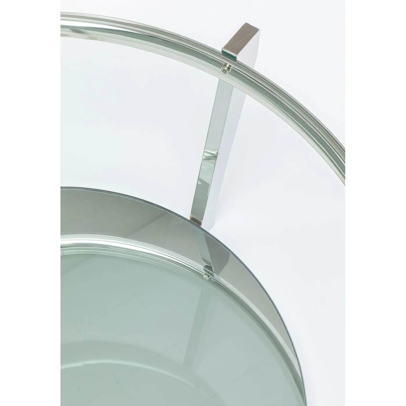 KARE Design Table Basse Monocolo Argente O90Cm