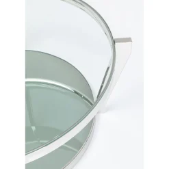 KARE Design Table Basse Monocolo Argente O90Cm